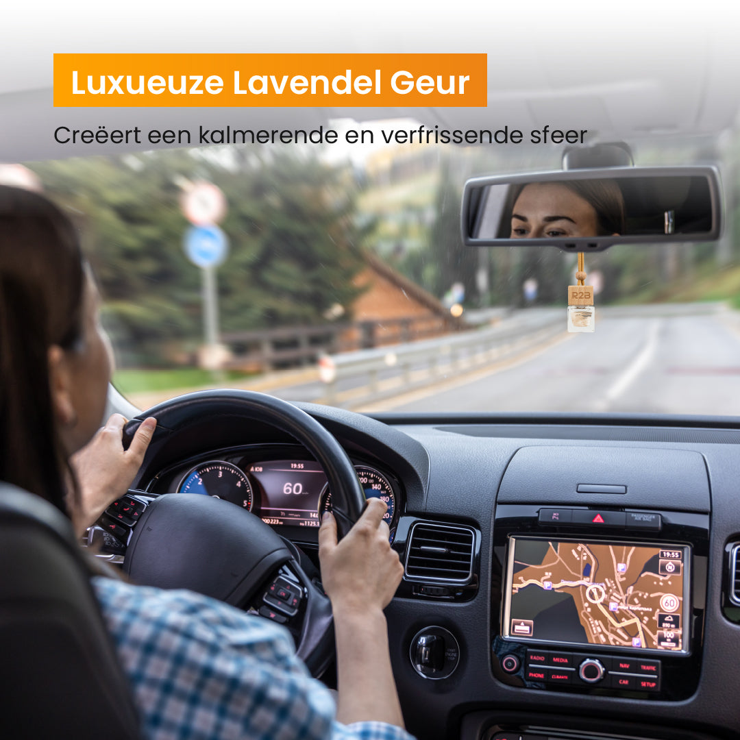 R2B Auto parfum Hangend - Lavendel - 8 ml - Auto Geurverfrisser - Autogeur - Autoparfum