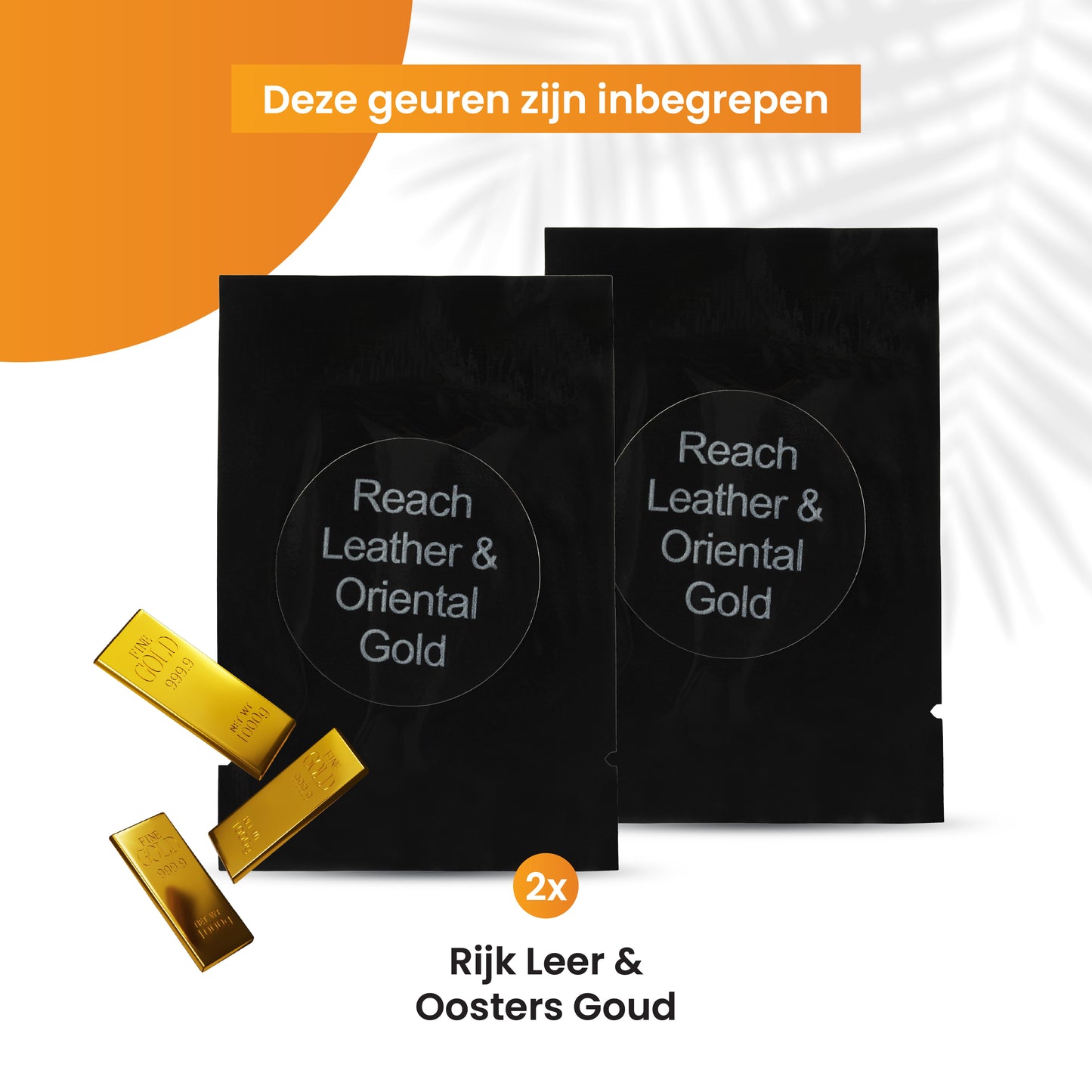 R2B Autoparfum Navulling - Rijk Leer & Oosters Goud - 2 stuks