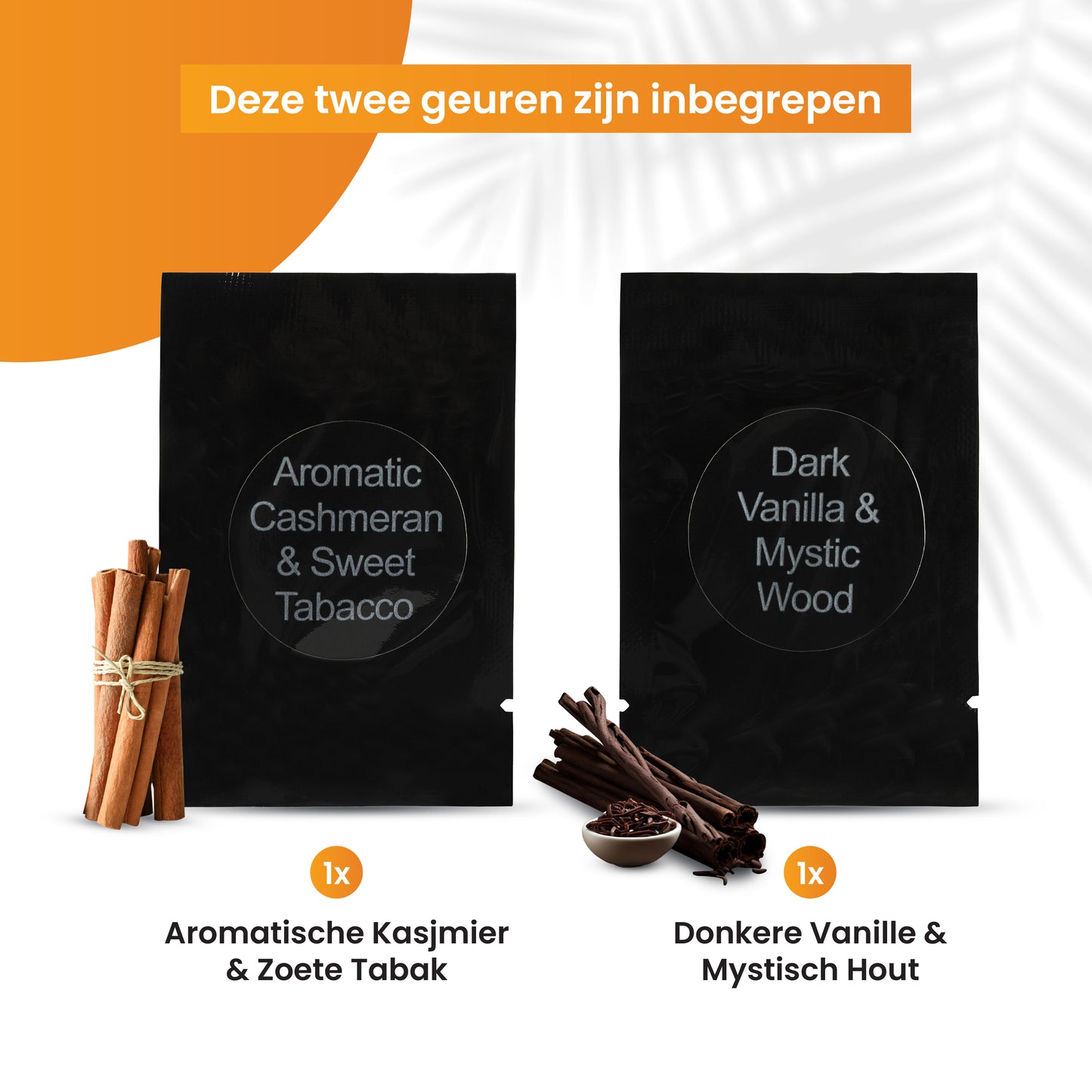 R2B Autoparfum Navulling - Kasjmier & Tabak - Vanille & Hout - 2 stuks
