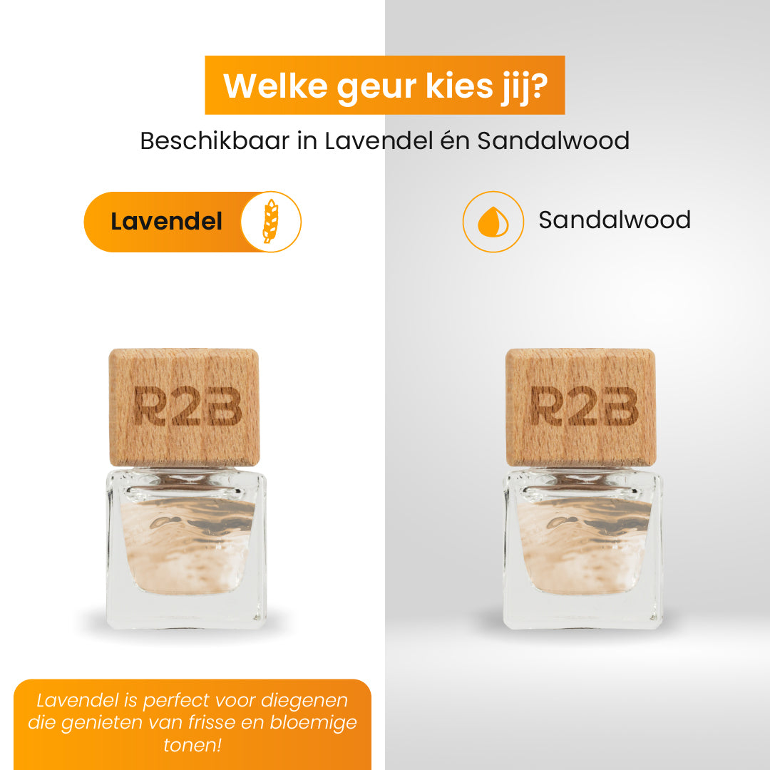 R2B Auto parfum Hangend - Lavendel - 8 ml - Auto Geurverfrisser - Autogeur - Autoparfum