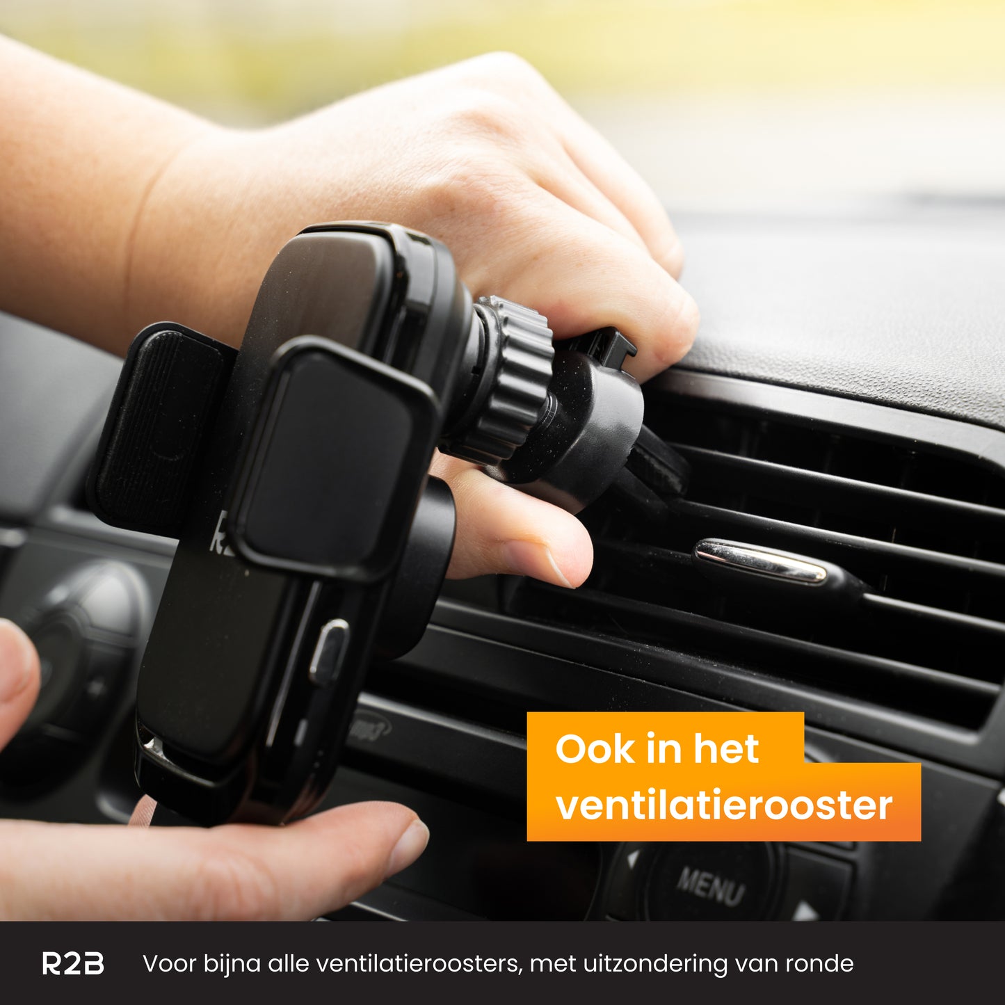 R2B Telefoonhouder auto zuignap met draadloos opladen - Model Alkmaar