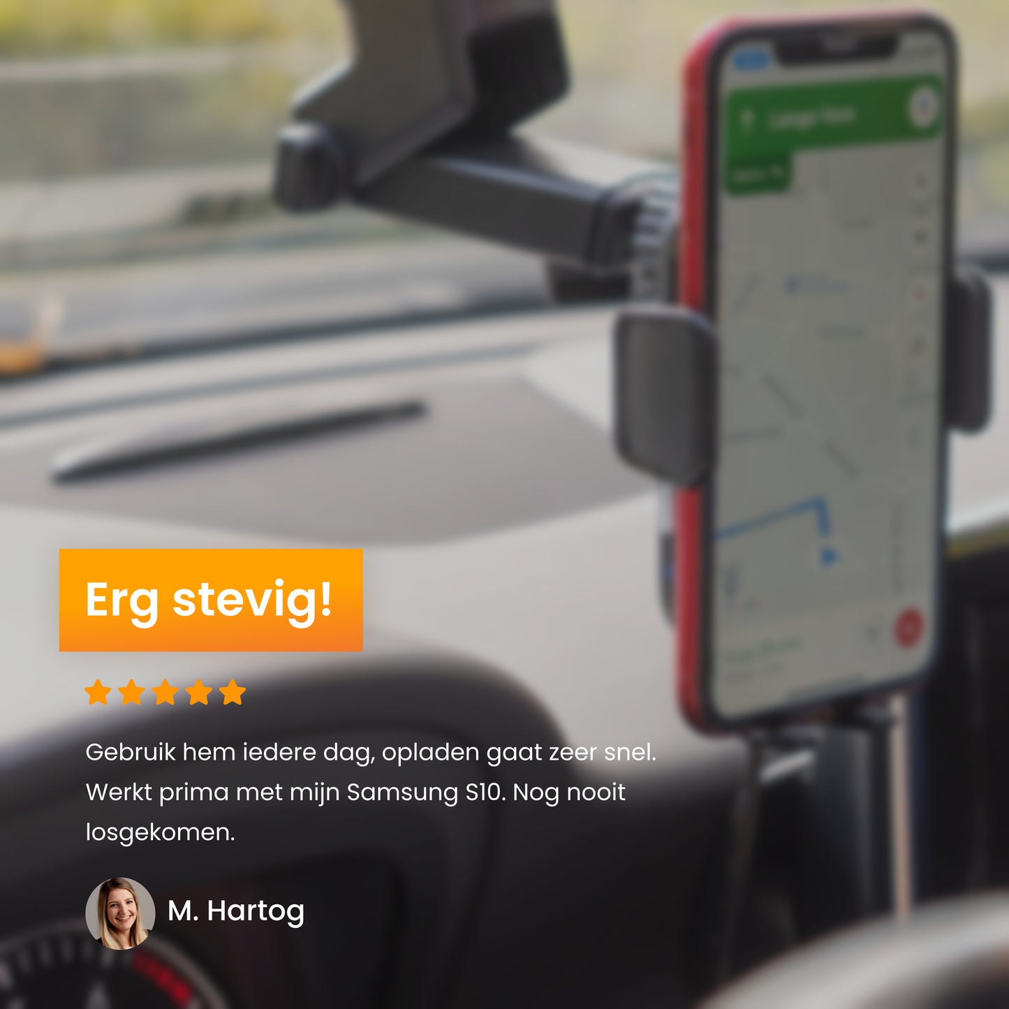 R2B Telefoonhouder auto zuignap met draadloos opladen - Model Alkmaar