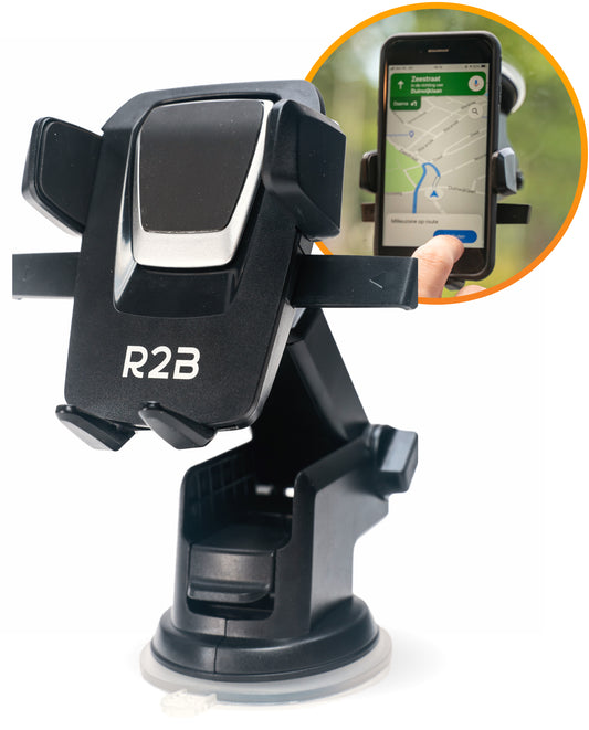 R2B Telefoonhouder auto met zuignap - Voor raam/dashboard - Model Beemster