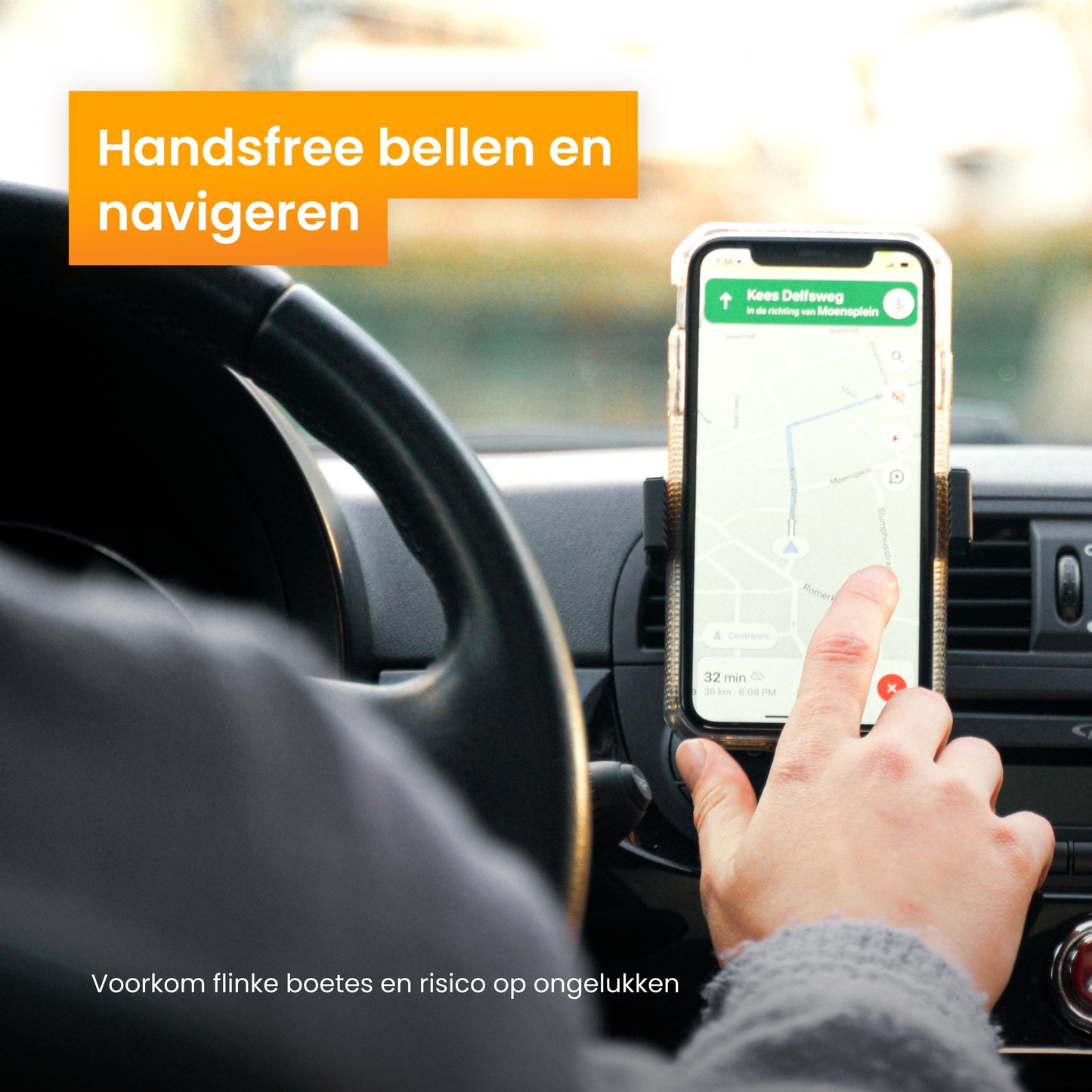 R2B Telefoonhouder auto met 360 graden rotatie - Voor ventilatierooster - Model Hilversum