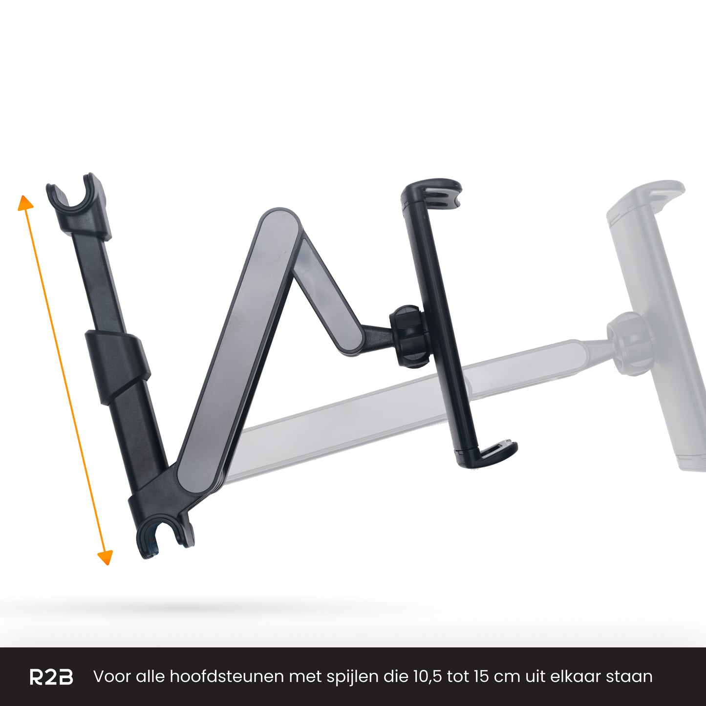 R2B Tablet houder auto hoofdsteun met verstelbare arm - Model Nijmegen