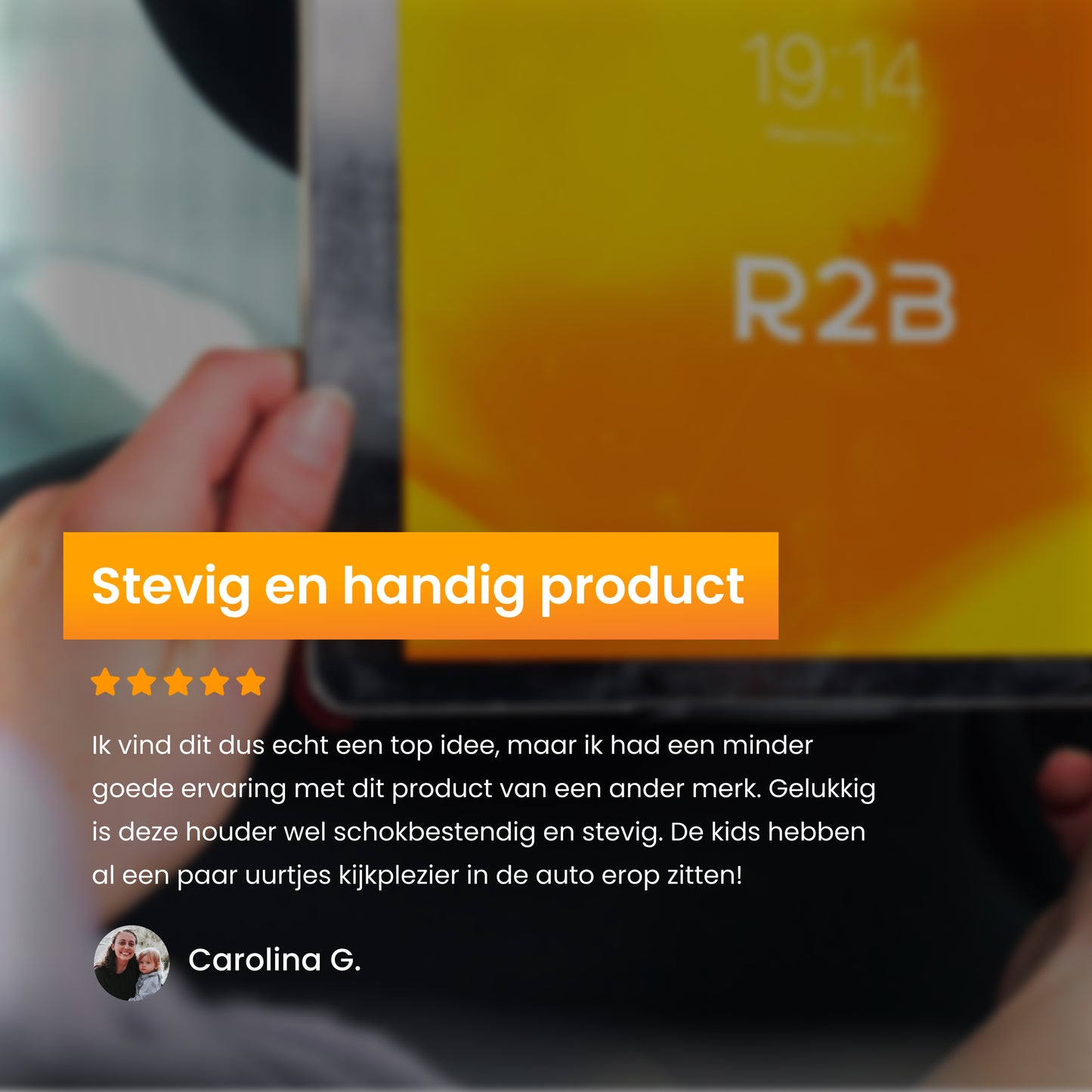 R2B Tablet houder auto hoofdsteun voor tablets/telefoons - Model Apeldoorn