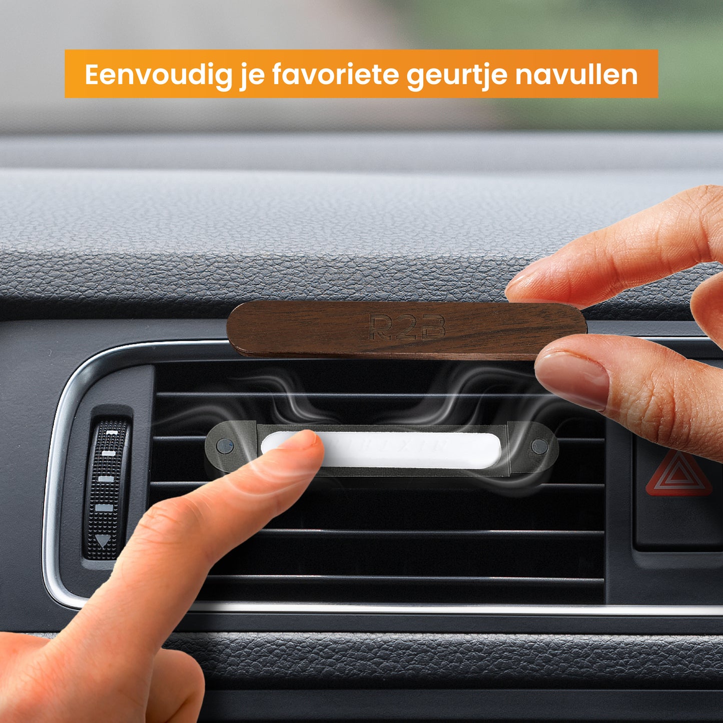 R2B Autoparfum Navulling - Donkere Vanille & Mystiek Hout - 2 stuks