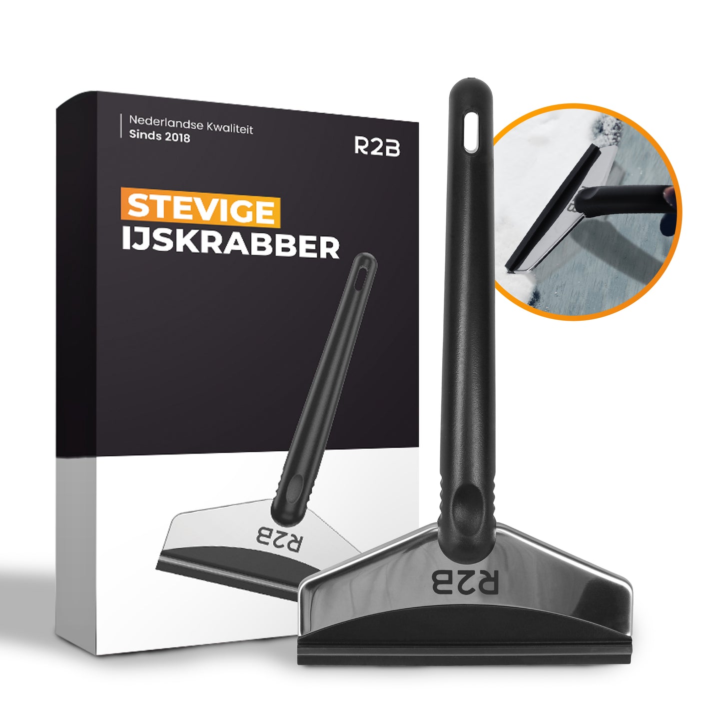 R2B Stevige IJskrabber auto - Extra breed