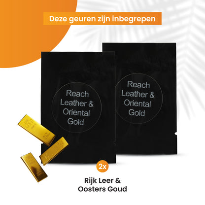 R2B Autoparfum Navulling - Rijk Leer & Oosters Goud - 2 stuks
