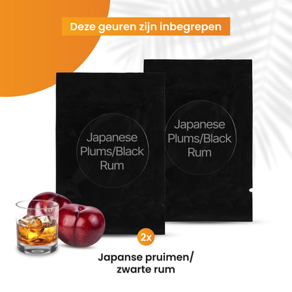 R2B Autoparfum Navulling - Japanse Pruim & Zwarte Rum - 2 stuks