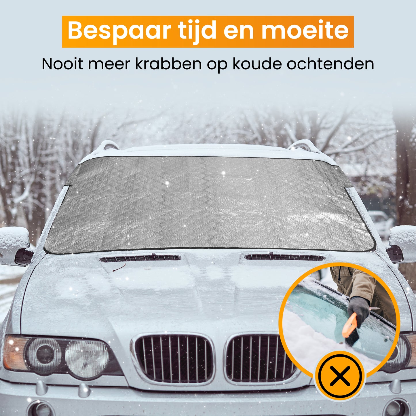 R2B Anti-Vries Deken Auto Voorruit - 100 x 145 cm - Vriesdeken Auto