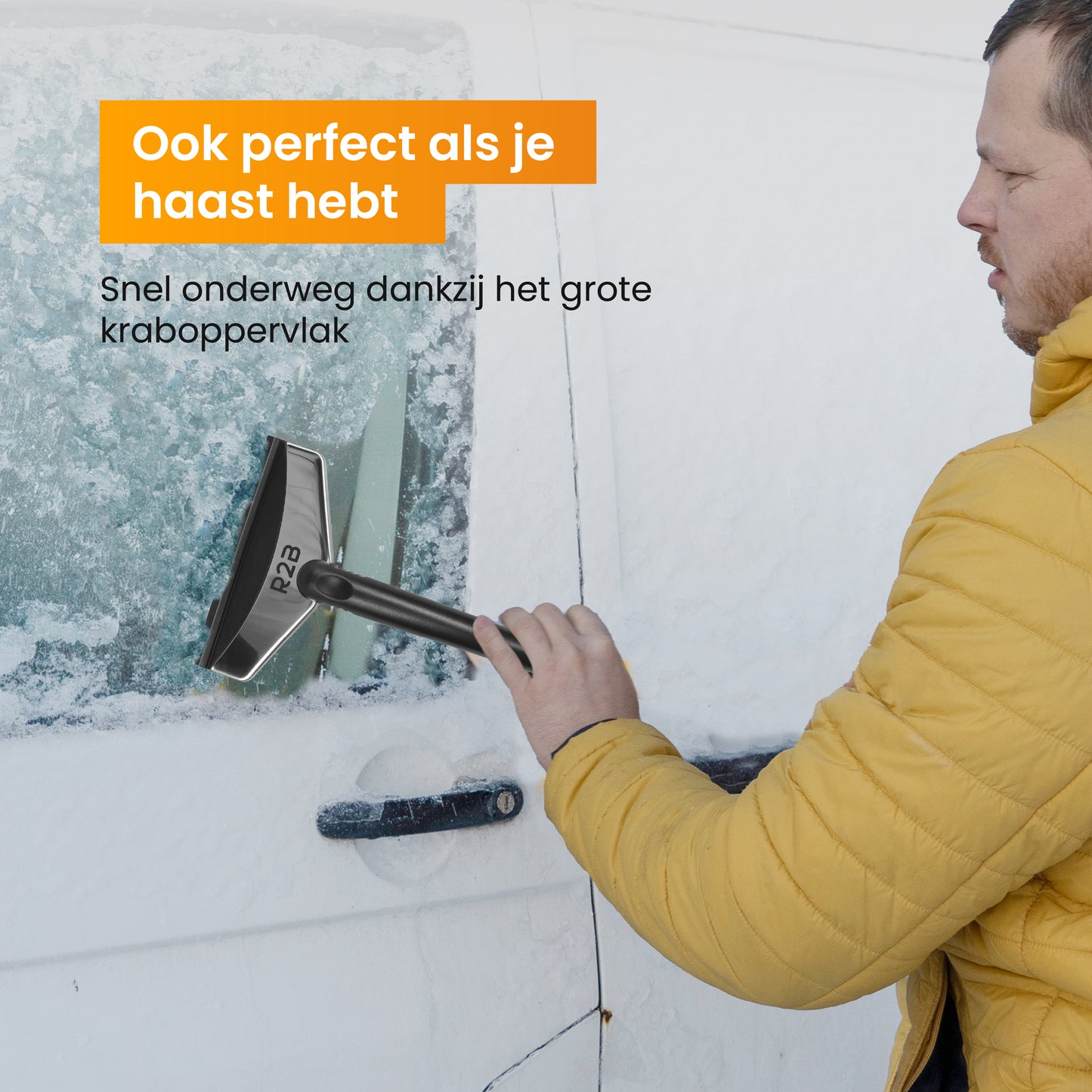 R2B Stevige IJskrabber auto - Extra breed