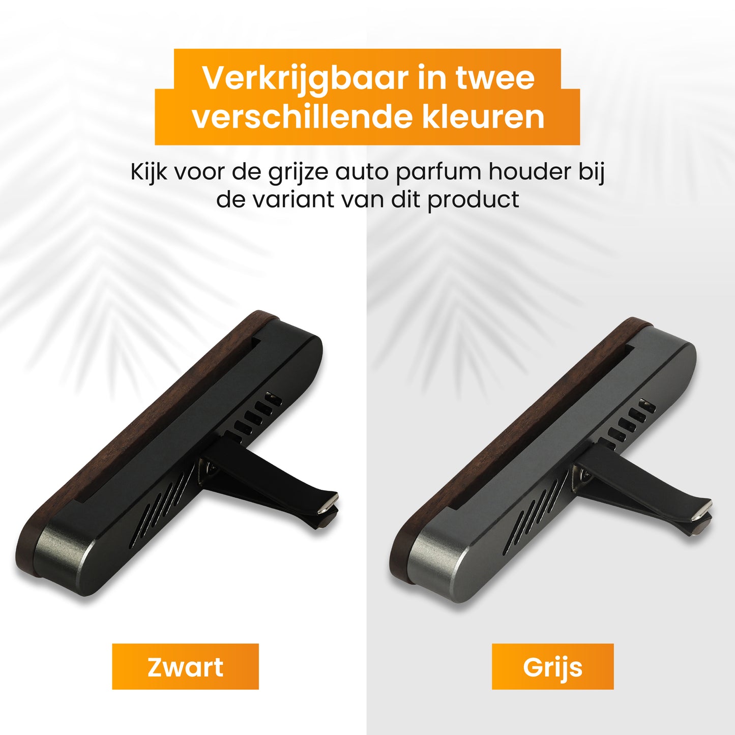 R2B Autoparfum met houder inclusief 2 Navullingen - Walnoothout - Zwart