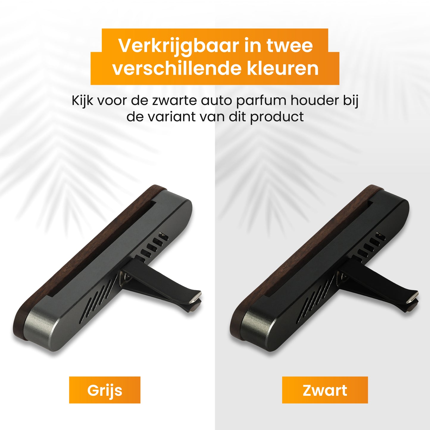 R2B Autoparfum met houder inclusief 2 Navullingen - Walnoothout - Grijs