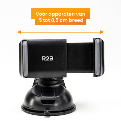 R2B Telefoonhouder auto met zuignap - Voor raam/dashboard - Model Hoorn