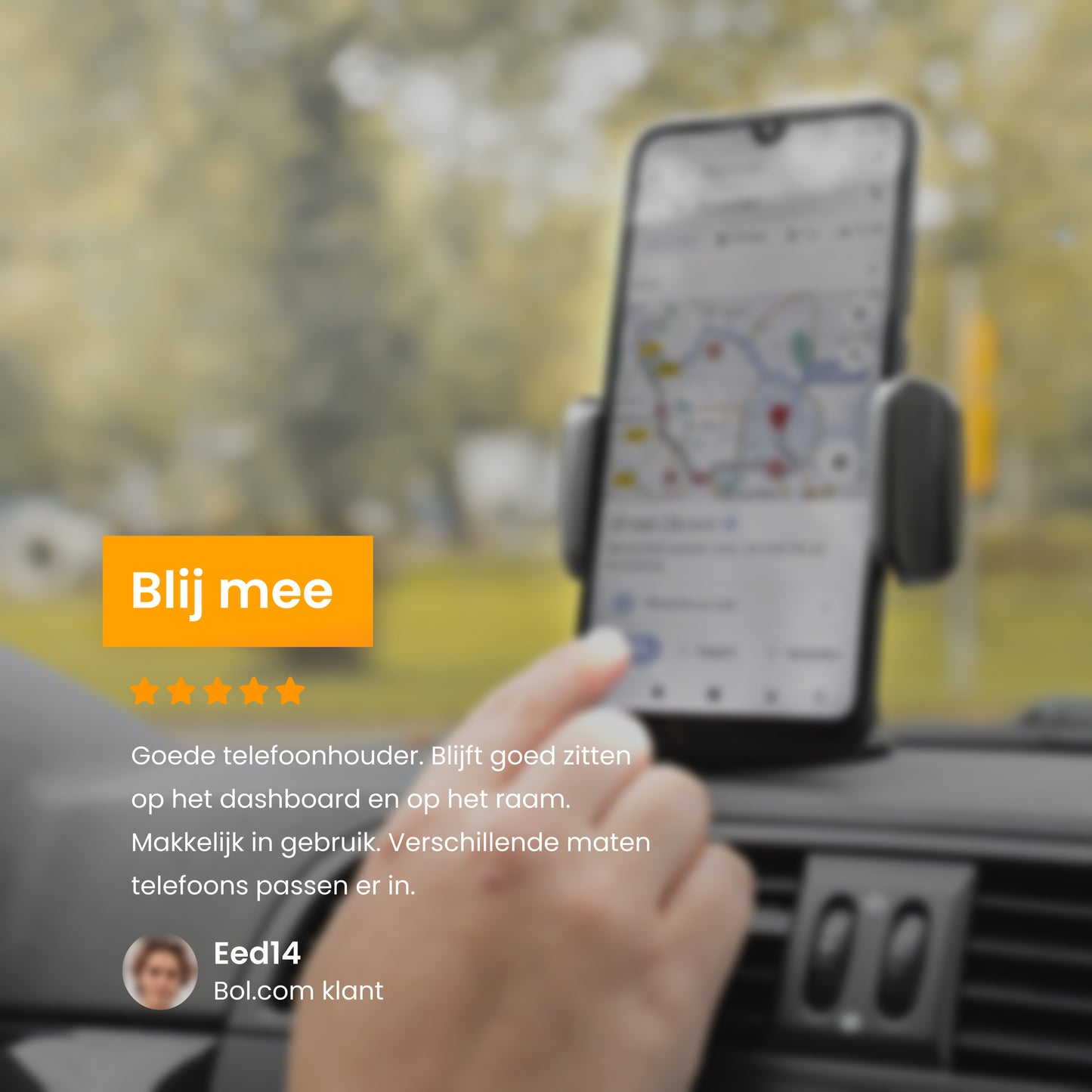 R2B Telefoonhouder auto met zuignap - Voor raam/dashboard - Model Hoorn