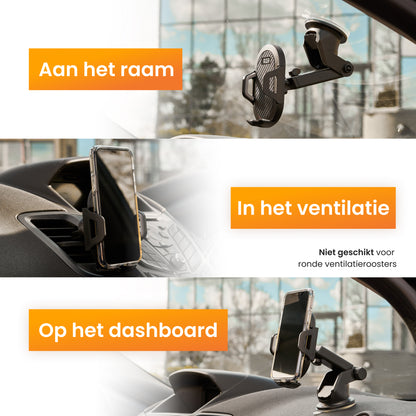R2B Telefoonhouder auto voor raam/dashboard/ventilatierooster - Model Haarlem