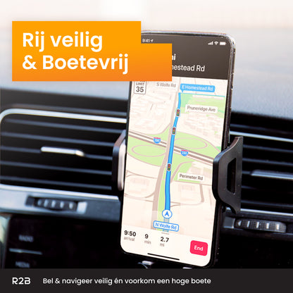 R2B Telefoonhouder auto voor raam/dashboard/ventilatierooster - Model Haarlem