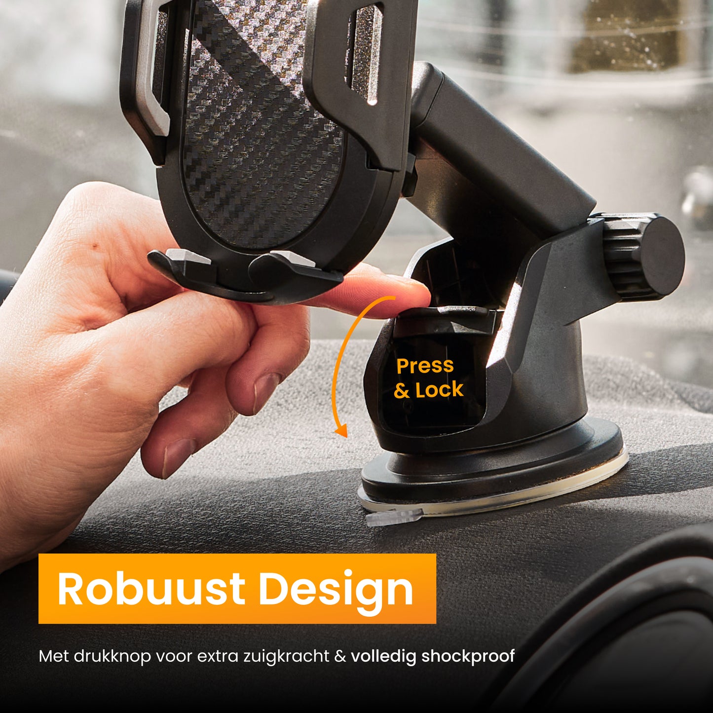 R2B Telefoonhouder auto voor raam/dashboard/ventilatierooster - Model Haarlem