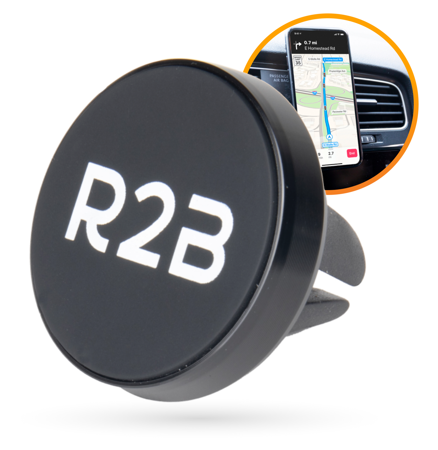 R2B Telefoonhouder auto magneet geschikt voor ventilatierooster - Model Edam